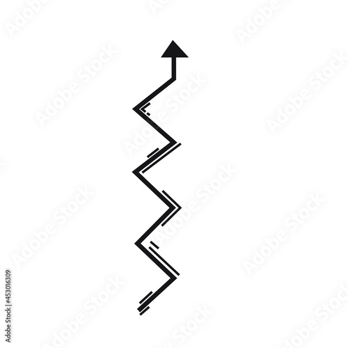 zigzag arrow vector direction