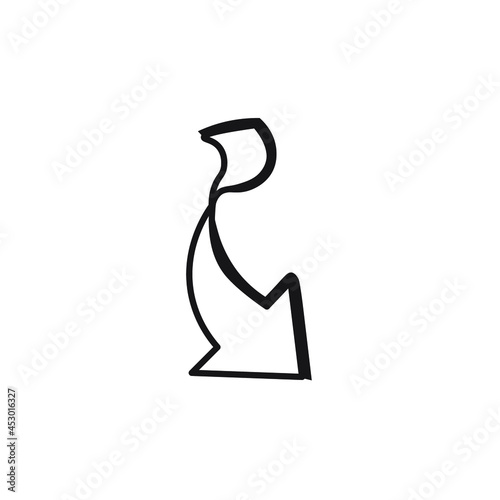 Ribbon arrow vector direction