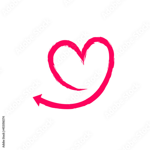 colorfull love Arrow vector