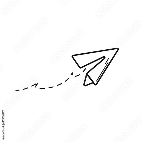 airplane dotted Arrow vector