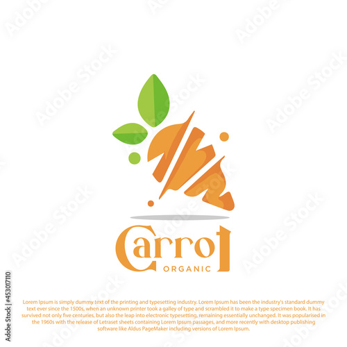 creative carrot logo inspiration. Simple carrot logo vector illustration