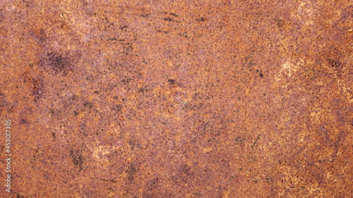 Metal rust background. Brown rust background with stains on oxidized old iron plate surface, vintage and grunge background.