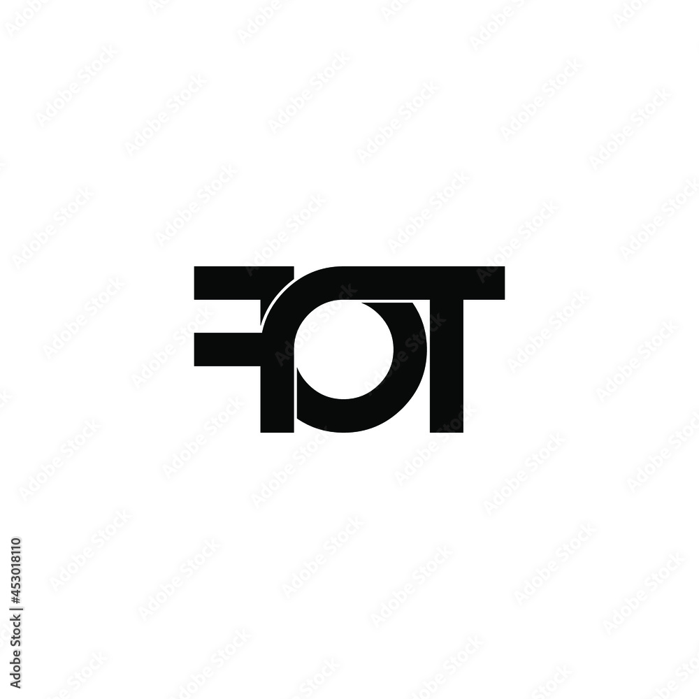 fot initial letter monogram logo design fot initial letter monogram logo design
