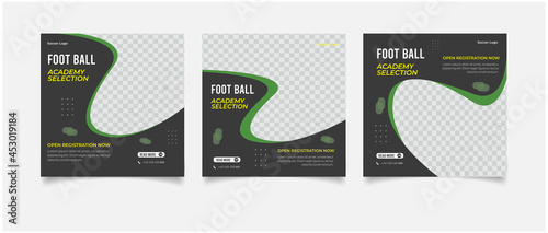 Instagram posts collection for kids football training

