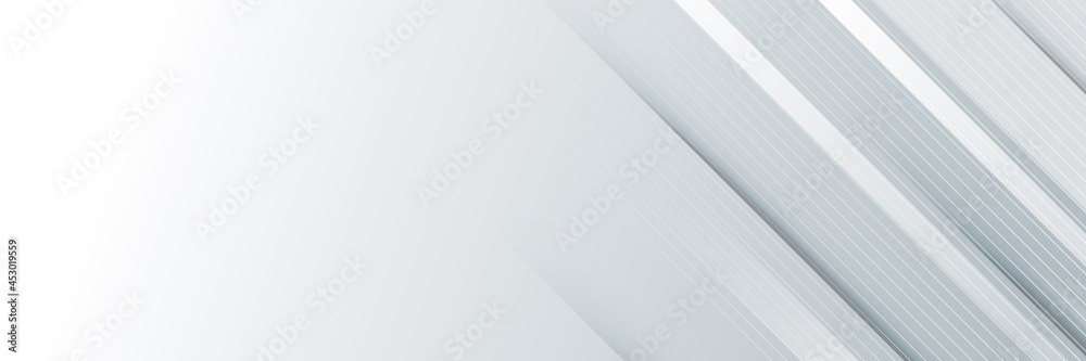 Fototapeta premium Abstract white square shape with futuristic concept banner background