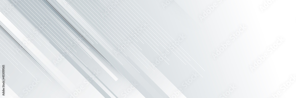 Fototapeta premium Abstract white square shape with futuristic concept banner background 