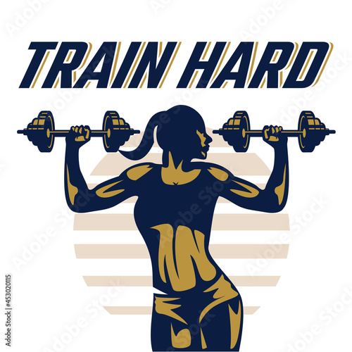 Motivational fitness and gym illustration