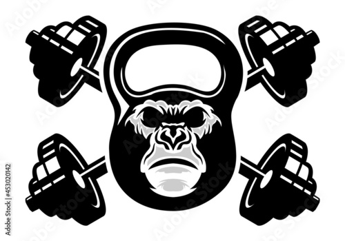 Gorilla fitness logo template