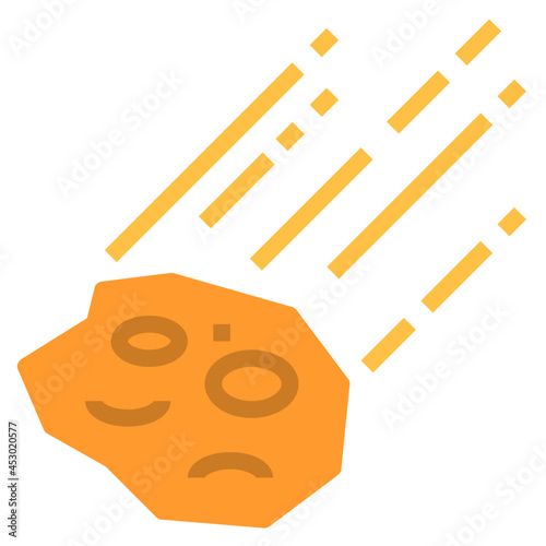 meteorite flat icon