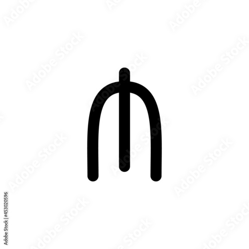 通貨記号　アゼルバイジャン・マナト　ベクターイラスト