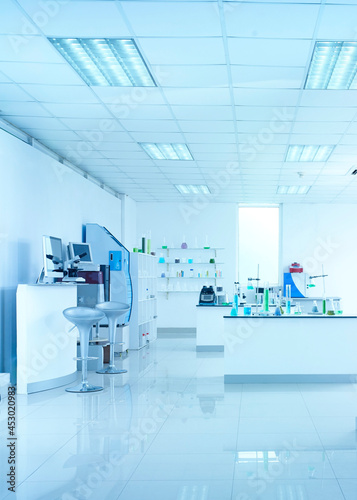Blur image of modern laboratory 