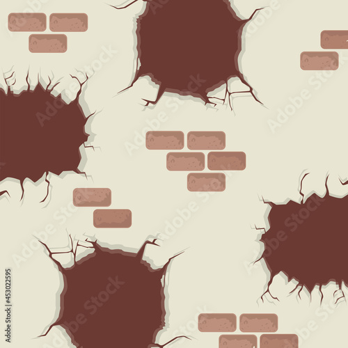 brick wall cracked