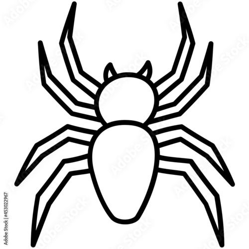 spider hand drawn outline icon
