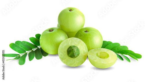 Indian gooseberry isolated on white background