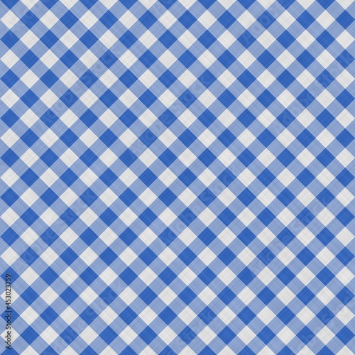 Seamless blue and white checkered pattern