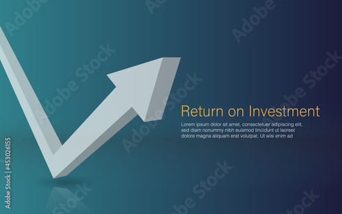 Arrow moving upward at a turning point of going down in a concept of better situation of crisis or granting a return on investment