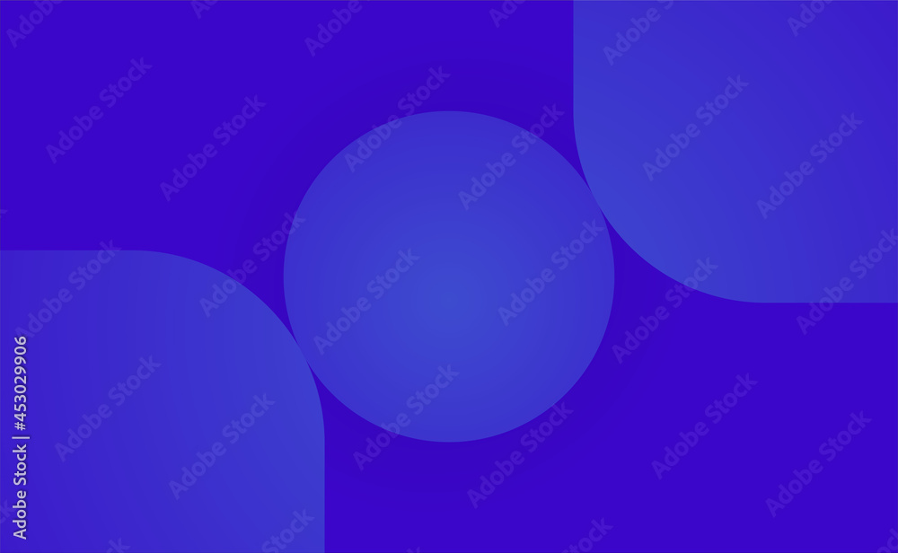 Blue background with circles for design and wallpaper. Illustration.
