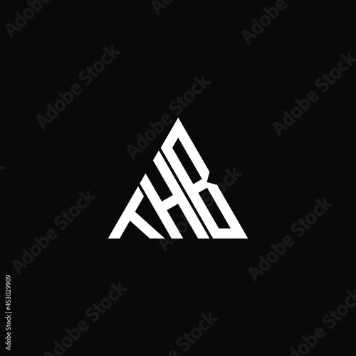 THB letter logo creative design. THB unique design
 photo