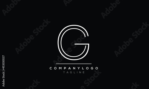  Abstract Letter Initial GC CG Vector Logo Design Template