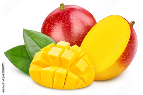 Fresh mango with leaves