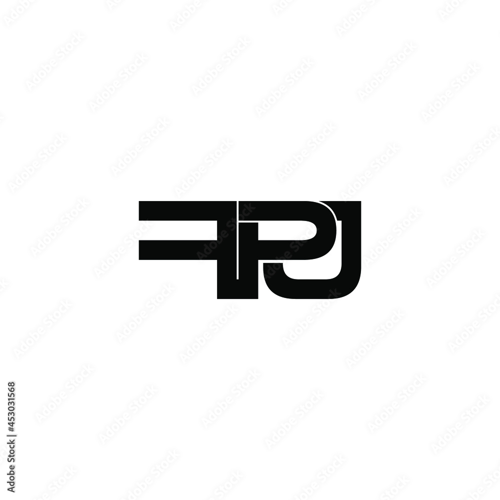 Fototapeta premium fpj initial letter monogram logo design