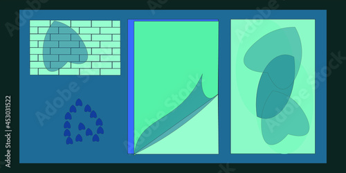 Set of Earth Day posters with green backgrounds, liquid shapes, leaves and elements. Layouts for prints, flyers, covers, banners design