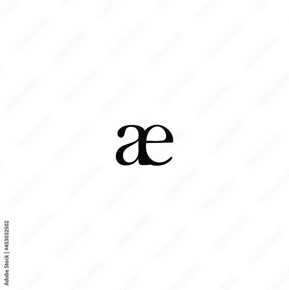 black and white icons logo font a and e 