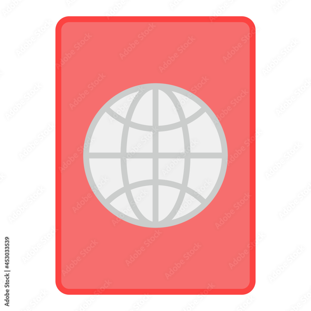 An editable design icon of travel permit, passport vector An editable design icon of travel permit, passport vector
