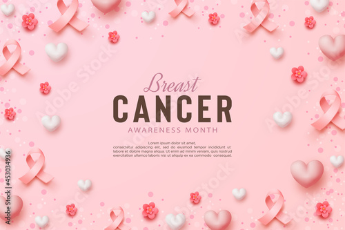 Beautiful breast cancer awareness background 