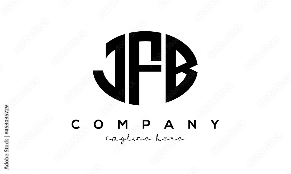 JFB three Letters creative circle logo design