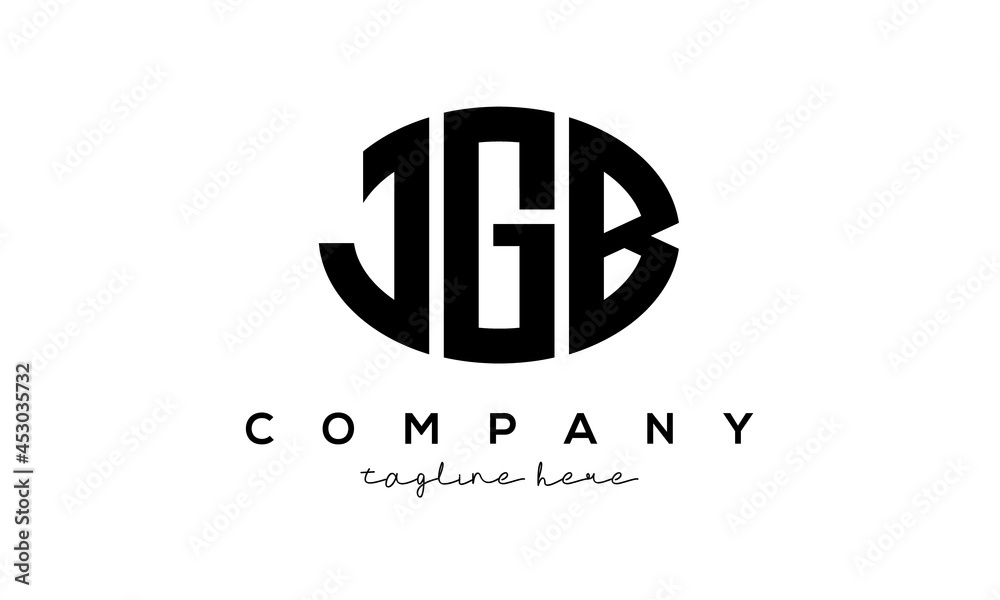 JGB three Letters creative circle logo design
