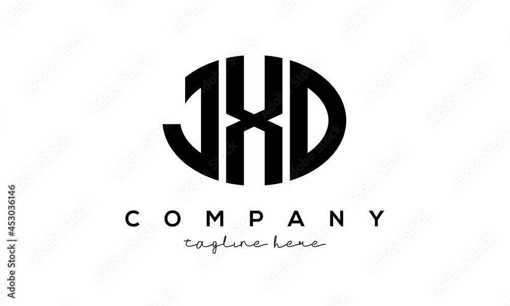 JXD three Letters creative circle logo design JXD three Letters creative circle logo design