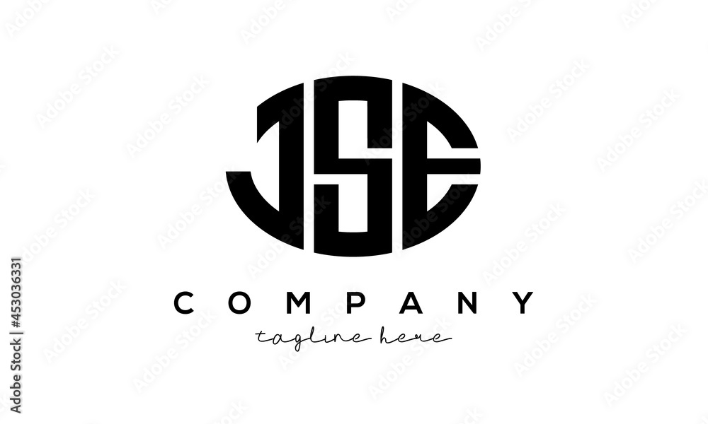 JSE three Letters creative circle logo design