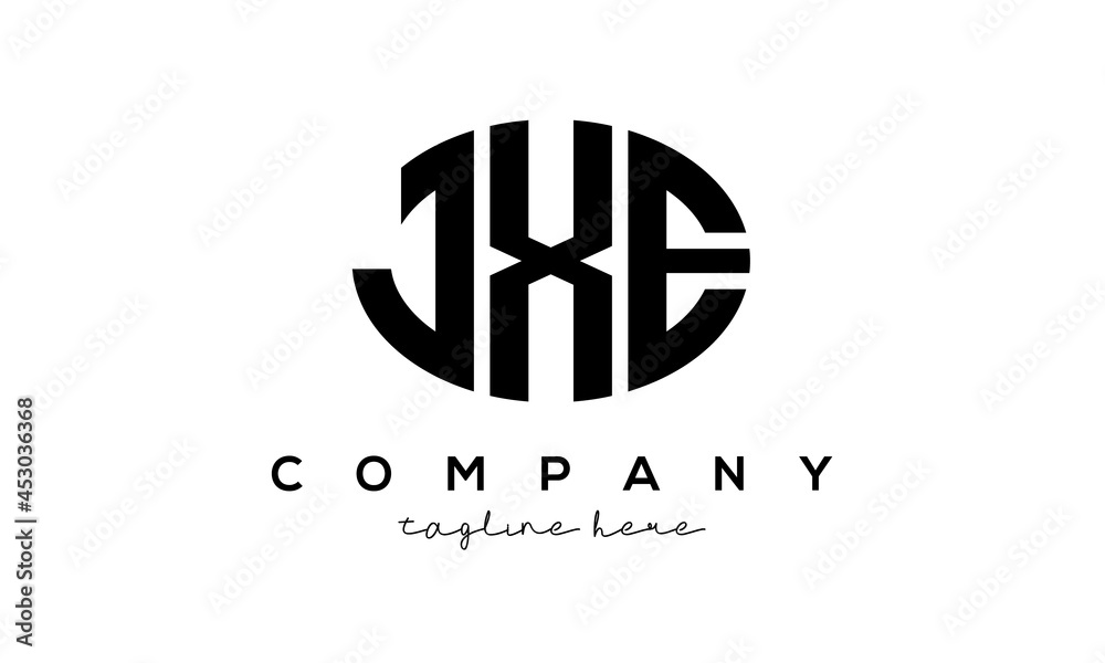 JXE three Letters creative circle logo design JXE three Letters creative circle logo design