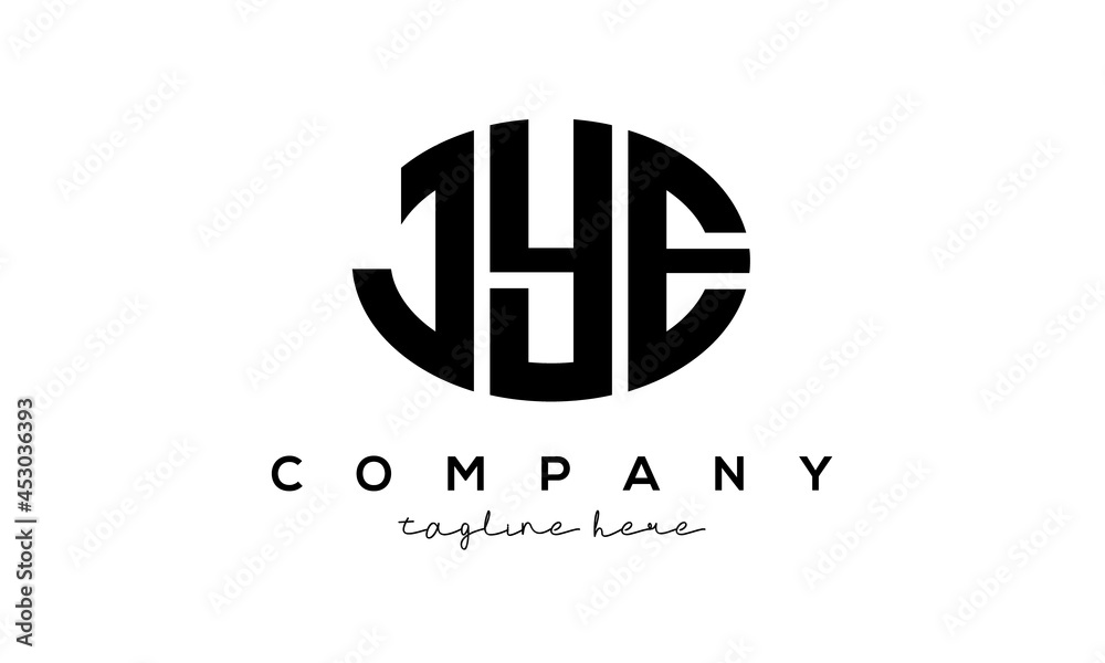 JYE three Letters creative circle logo design JYE three Letters creative circle logo design