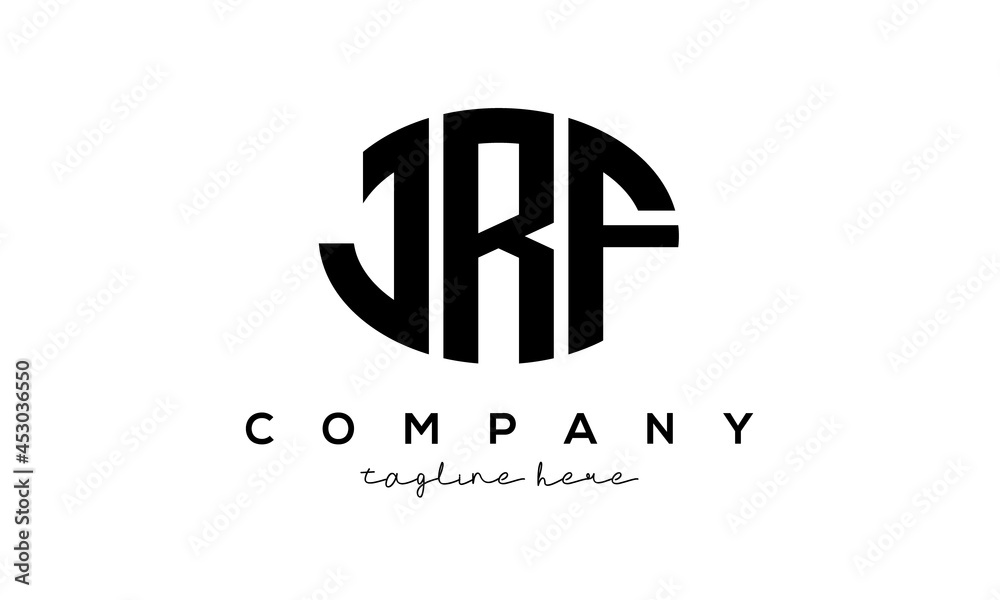 JRF three Letters creative circle logo design JRF three Letters creative circle logo design