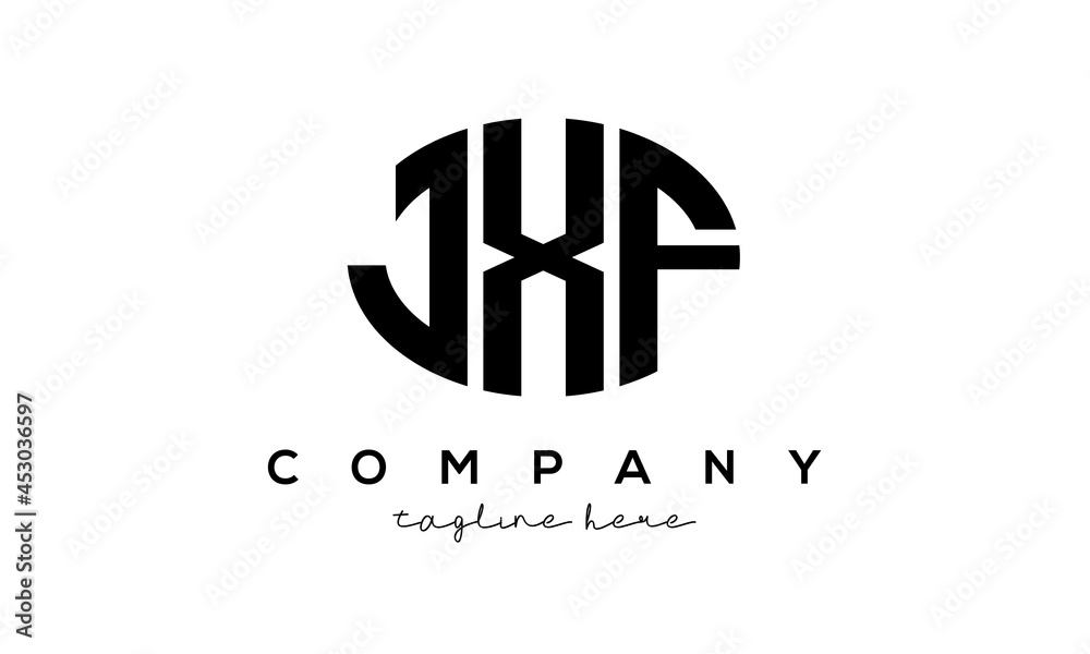 JXF three Letters creative circle logo design
