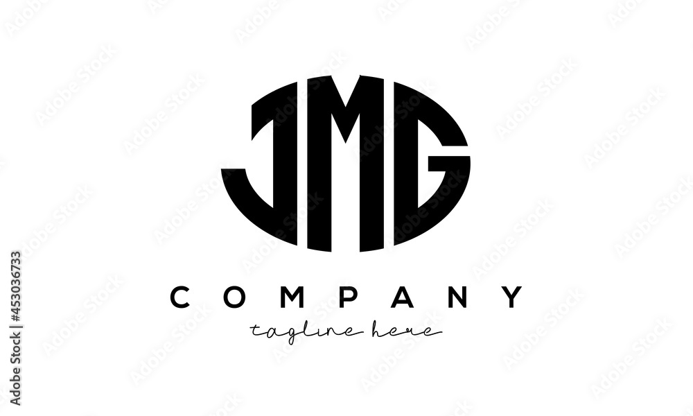 JMG three Letters creative circle logo design