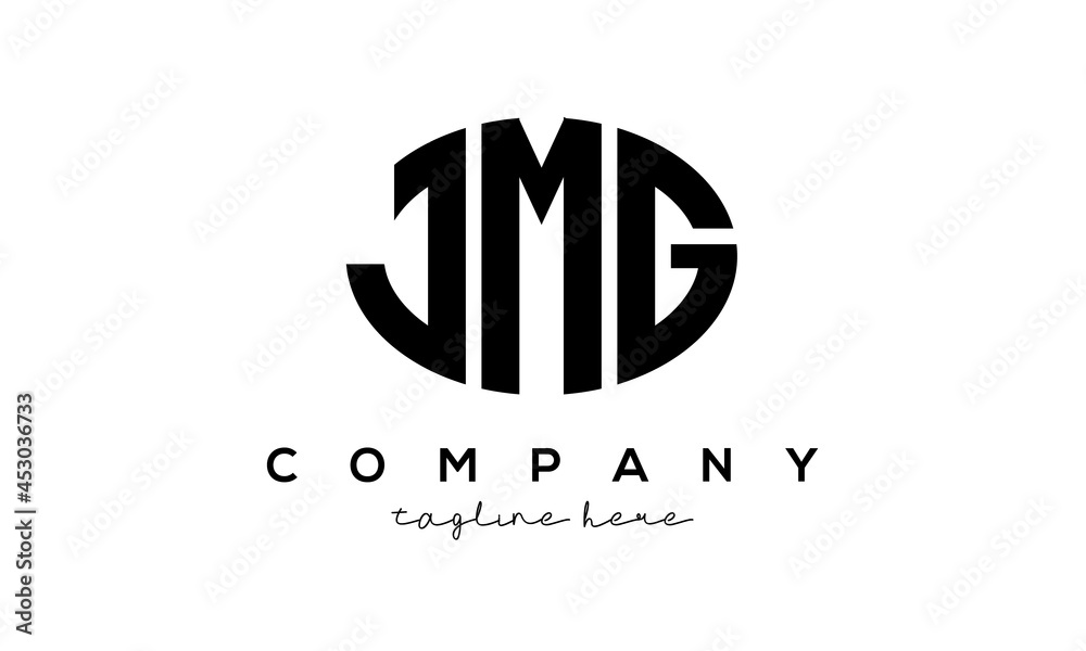 JMG three Letters creative circle logo design JMG three Letters creative circle logo design