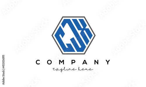 letters CJX creative polygon logo victor template