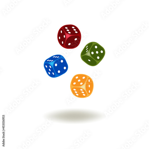 The icon of colored cubes is red, blue, green, orange on a white background.