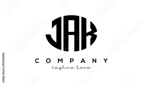 JAK three Letters creative circle logo design
