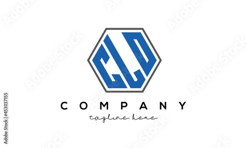 letters CLO creative polygon logo victor template
