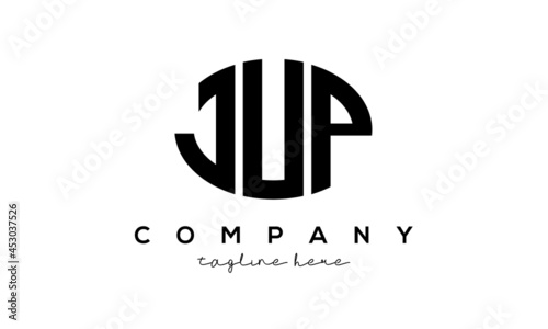 JUP three Letters creative circle logo design