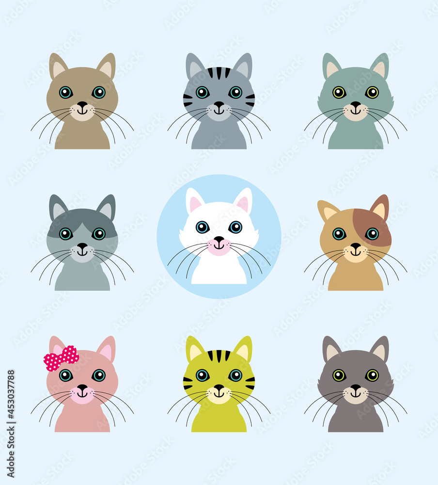 cute kitten cat vector collection cute kitten cat vector collection