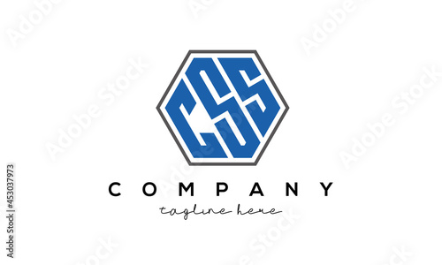  letters CSS creative polygon logo victor template