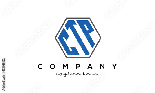 letters CTP creative polygon logo victor template photo