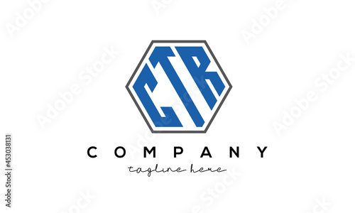 letters CTR creative polygon logo victor template