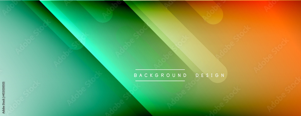 Dynamic lines abstract background. 3D shadow effects and fluid gradients. Modern overlapping forms