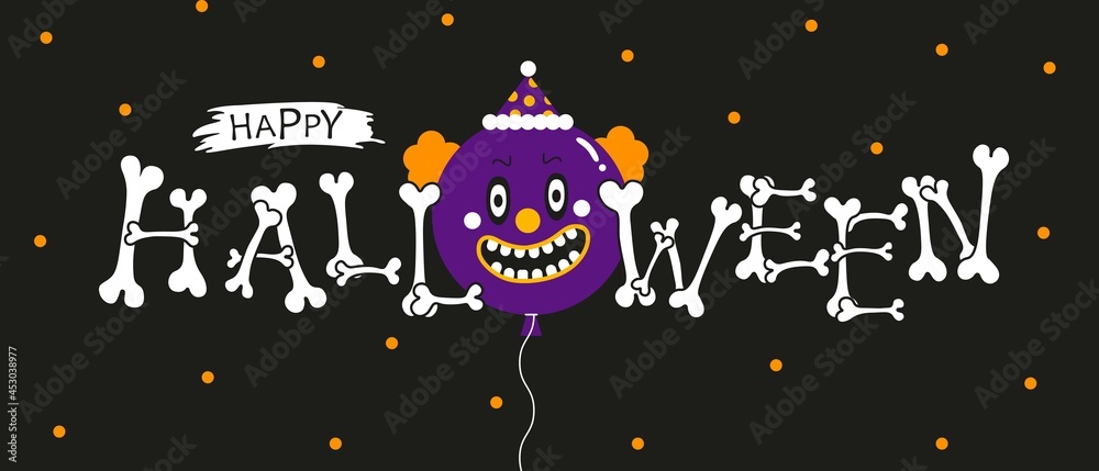Halloween party, invitation, banner concept.